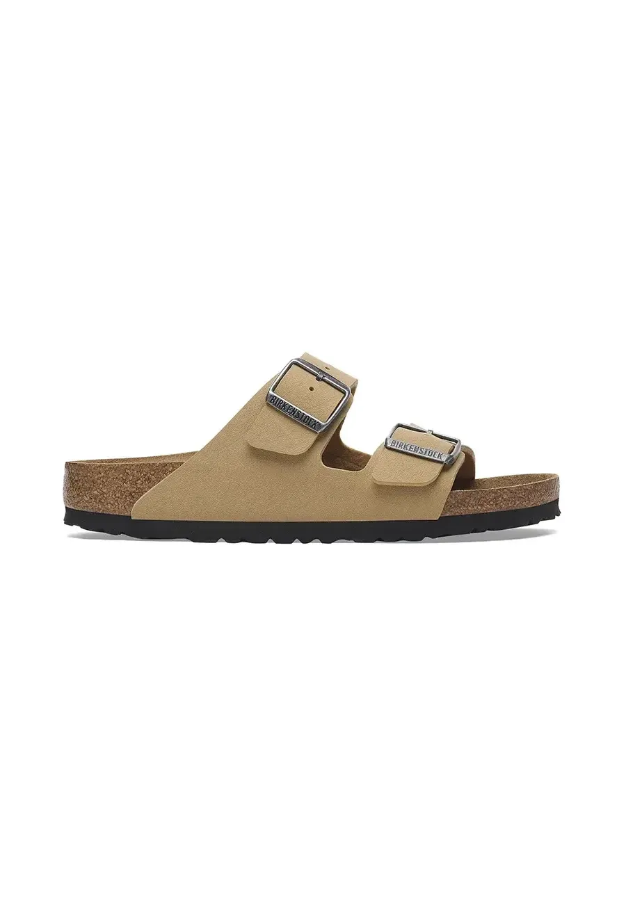 obrazek 1 Birkenstock klapki nubukowe Arizona Birkibuc kolor beżowy 1029170
