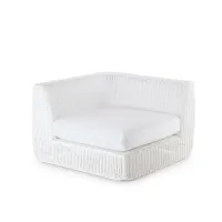 Picture A unique corner module of the Agora sofa in white without a cushion for the garden