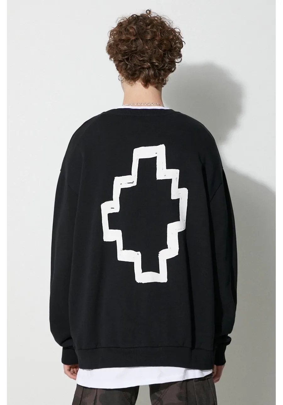 obrazek 1 Marcelo Burlon bluza bawełniana Tempera męska kolor czarny z nadrukiem