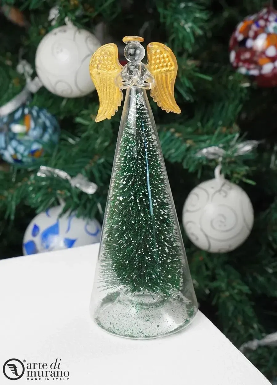 obrazek 1 Gustowna świąteczna ozdoba szklane aniołki ze szkła Murano