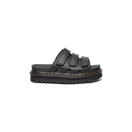 Zdjęcie Dr. Martens klapki skórzane Raine damskie kolor czarny na platformie DM40522001