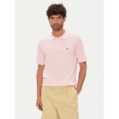 Zdjęcie Gant Polo Shield Piqué 2210 Różowy Regular Fit