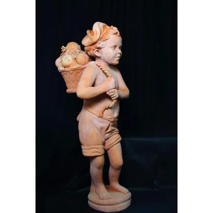 Picture A beautiful sculpture of a boy made of terracotta - Fornace Masini