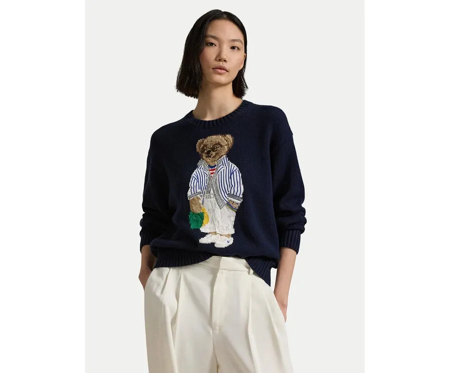 obrazek 1 Polo Ralph Lauren Sweter 211959288001 Granatowy Relaxed Fit