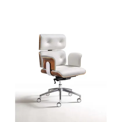 Zdjęcie Piękny skórzany fotel do stylowego wnętrza – wersja chrome