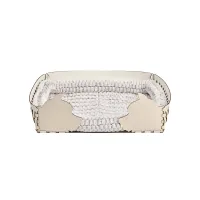 Zdjęcie Piękne skórzane legowisko dla psa 60x42xH15 cm w kolorze waniliowym