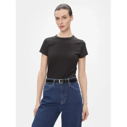 Zdjęcie Calvin Klein T-Shirt Smooth Cotton Baby Tee K20K206794 Czarny Slim Fit