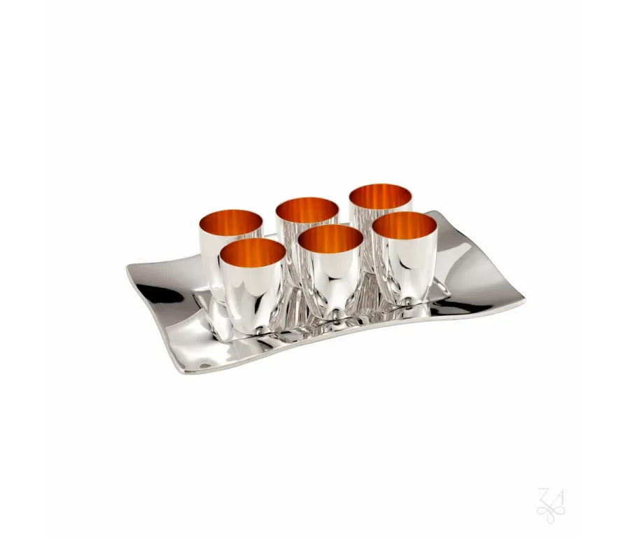 obrazek 3 Piękna nowoczesna srebrna taca Smooth - Zaramella Argenti