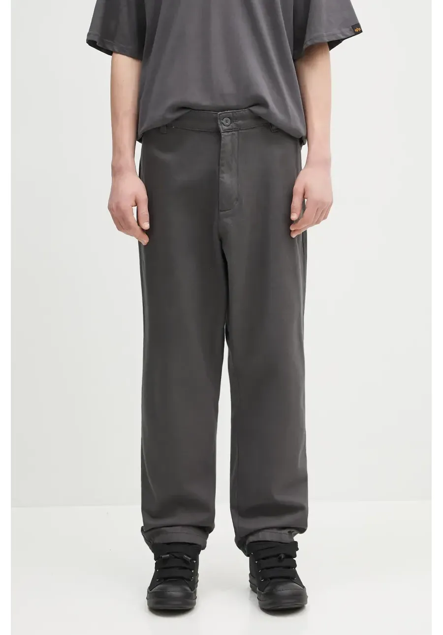 obrazek 1 Alpha Industries spodnie bawełniane Alpha Chino Pant Relaxed męskie kolor szary proste 146202.684