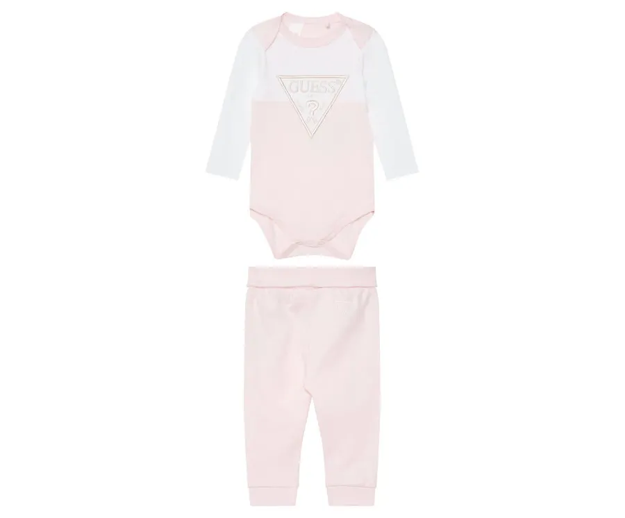 obrazek 1 Guess Komplet body i spodnie H5YW08 J1314 Różowy Regular Fit