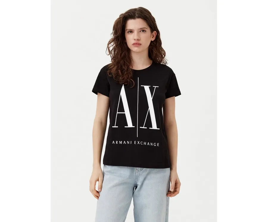 obrazek 1 Armani Exchange T-Shirt 8NYTCX YJG3Z 1200 Czarny Regular Fit