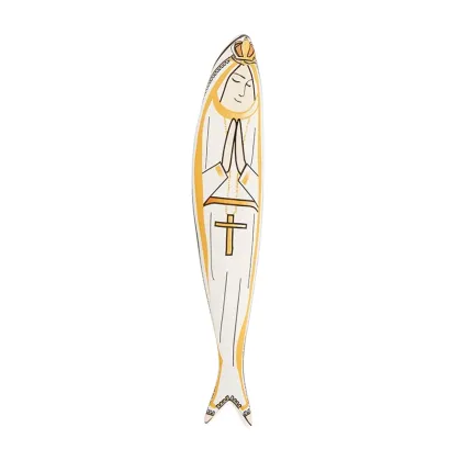Zdjęcie Zestaw 6 eleganckich figurek ceramicznych z religijnym motywem - Bordallo Pinheiro