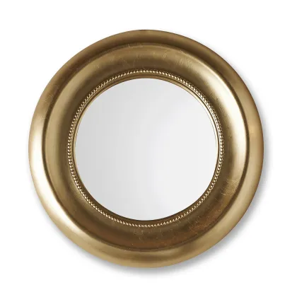 Zdjęcie Eleganckie okrągłe lustro Ballon ze zdobieniem Gold leaf – 3SC
