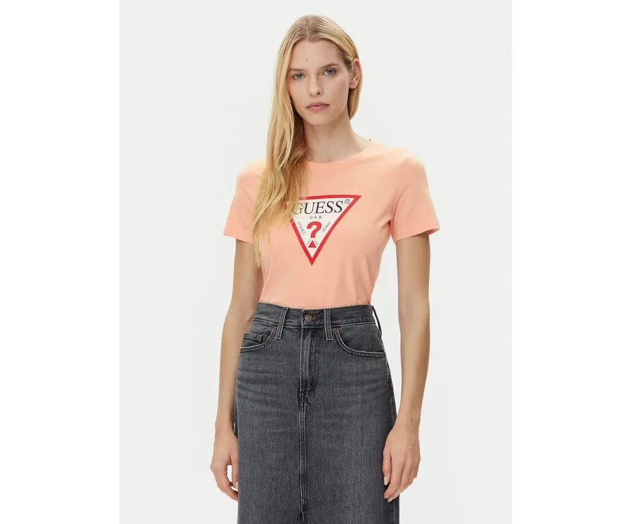 obrazek 1 Guess T-Shirt W1YI1B I3Z14 Koralowy Regular Fit