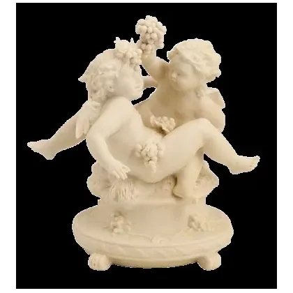 Zdjęcie Cherubinki z winogronami - porcelanowa figurka do apartamentu