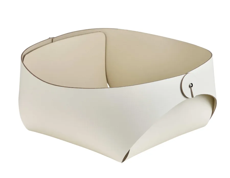 obrazek 4 Biały stylowy koszyk na chleb Flora w rozmiarze 20x20xH9 cm