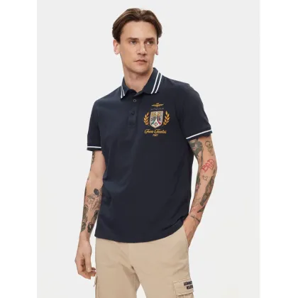 Zdjęcie Aeronautica Militare Polo 241PO1764P199 Granatowy Regular Fit
