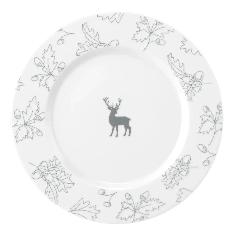 obrazek 1 Porcelanowy okrągły talerz obiadowy 28 cm zdobiony nowoczesnym motywem - Seltmann Weiden