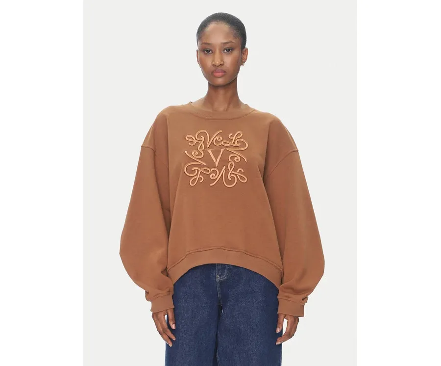obrazek 1 ViCOLO Bluza RD0178 Brązowy Reglan Fit