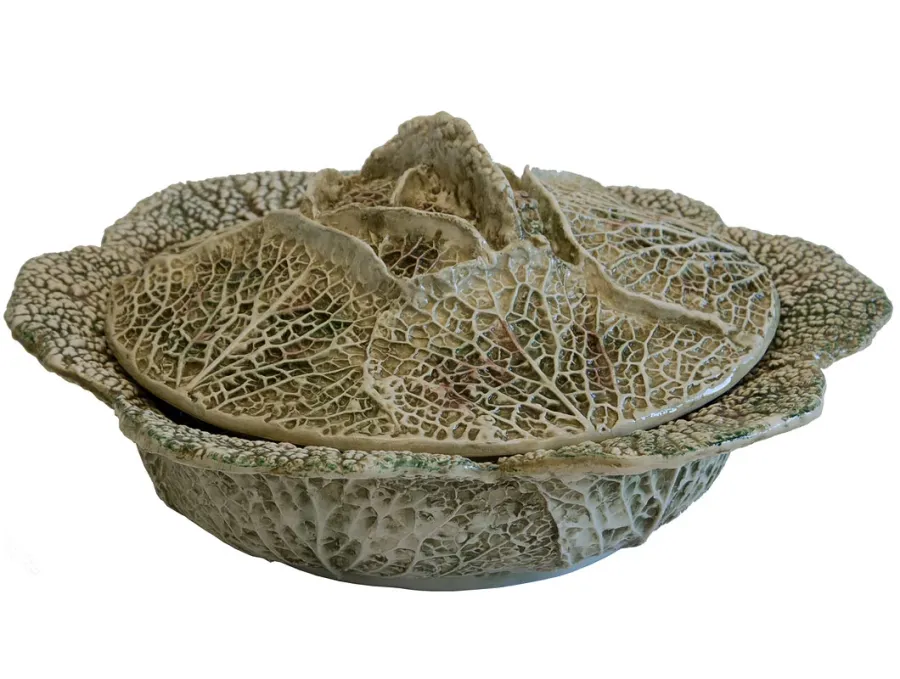 obrazek 1 Ceramiczne naczynie z pokrywką w kształcie liści kapusty - Virginia Casa