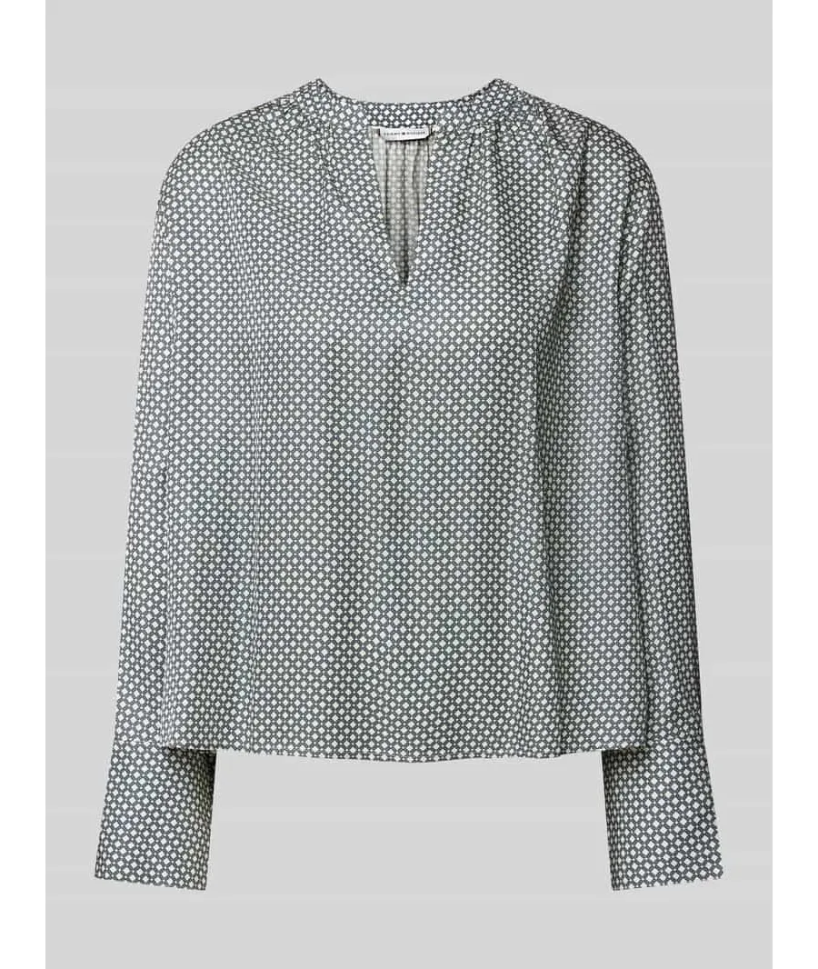 obrazek 1 Bluzka o kroju regular fit z dekoltem w serek