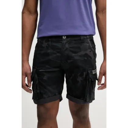 Zdjęcie Alpha Industries szorty bawełniane Alpha Industries Crew Short Camo 196201 125 kolor czarny 196201.125-CZARNY