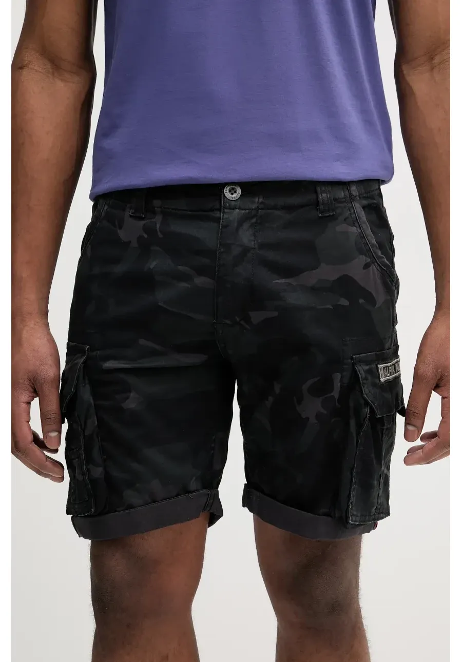 obrazek 1 Alpha Industries szorty bawełniane Alpha Industries Crew Short Camo 196201 125 kolor czarny 196201.125-CZARNY