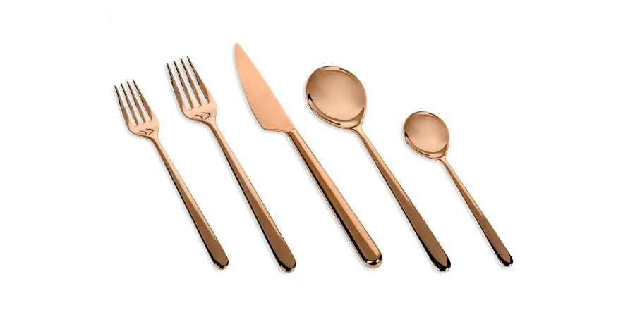 obrazek 2 Designerski włoski komplet 6 widelców do serwowania z kolekcji Linea Bronzo