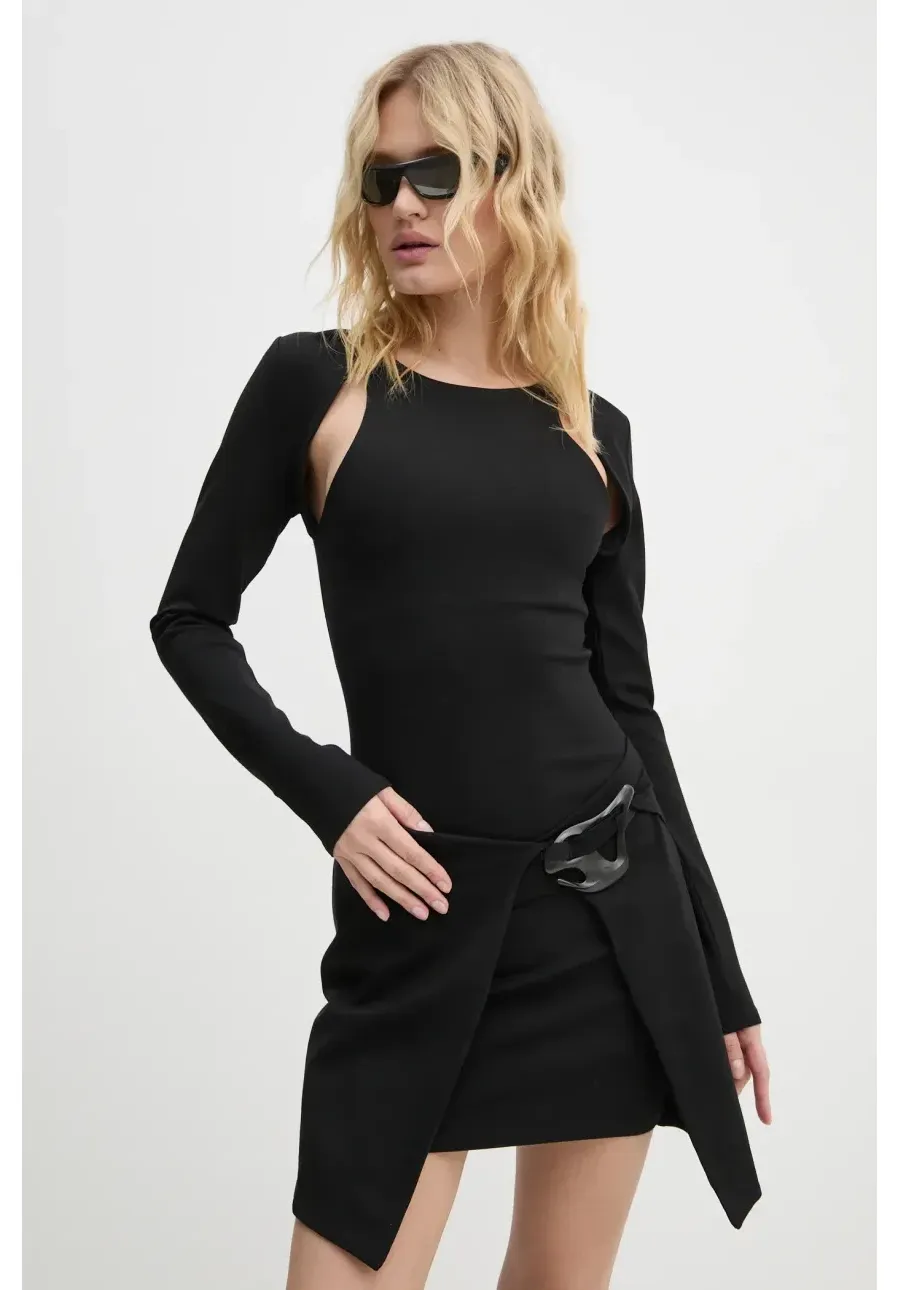 obrazek 1 Heliot Emil sukienka kolor czarny mini dopasowana AW24.W.11.065.BLK01