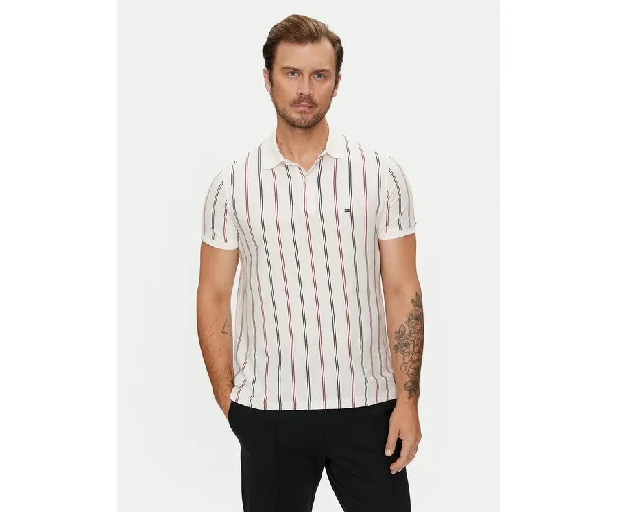 obrazek 1 Tommy Hilfiger Polo Vertical MW0MW35627 Beżowy Regular Fit