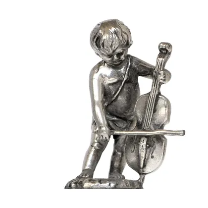 Zdjęcie Wspaniały nożyk do otwierania listów z figurką cherubina z altówką