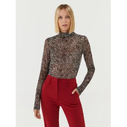 Zdjęcie Bruuns Bazaar Bluzka Phlox BBW3006 Czarny Slim Fit