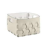 Zdjęcie Elegancki skórzany kosz Dubai w rozmiarze 25x25xH20 cm