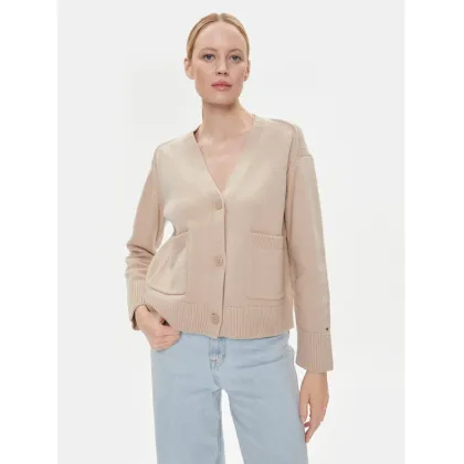 Zdjęcie Tommy Hilfiger Kardigan WW0WW39922 Beżowy Relaxed Fit