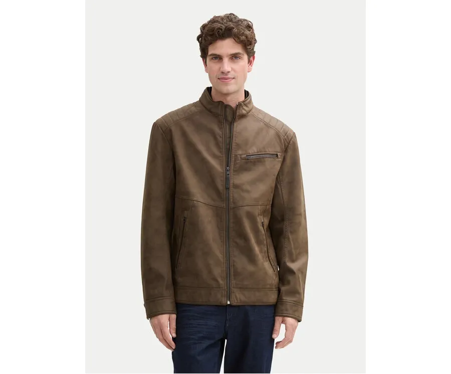 obrazek 1 Tom Tailor Kurtka z imitacji skóry 1044633 Brązowy Regular Fit