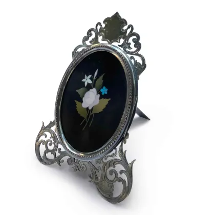 Picture Table frame with a flower arrangement, early 1900s.