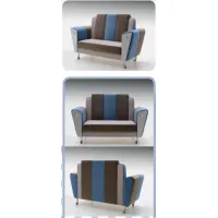 Picture A youthful, upholstered sofa on wheels in a modern style - Ferretti e Ferretti