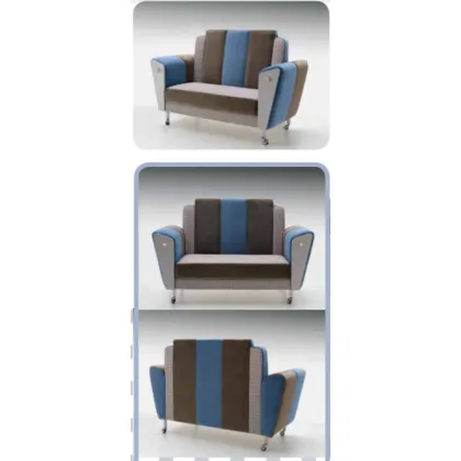 Zdjęcie Młodzieżowa, tapicerowana sofa na kółkach w nowoczesnym stylu - Ferretti e Ferretti