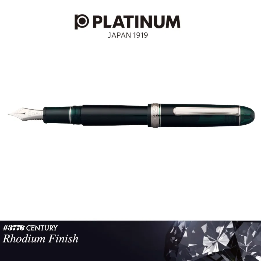 obrazek 6 Upominkowe pióro wieczne Century Rhodium Laurel Green F