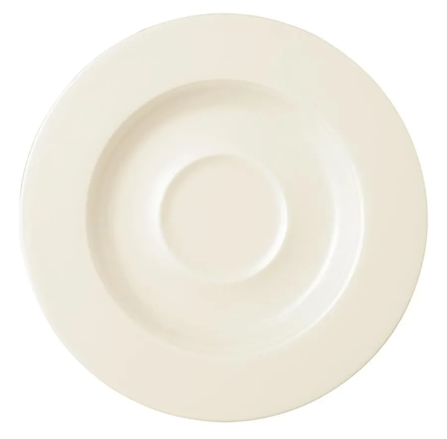 obrazek 3 Kremowy 17-centymetrowy spodek wykonany z porcelany w stylu klasycznym – Tettau