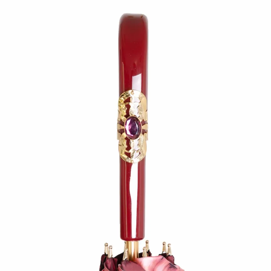 obrazek 4 Stylowy parasol damski w stylu vintage w kolorze burgundowym – Pasotti