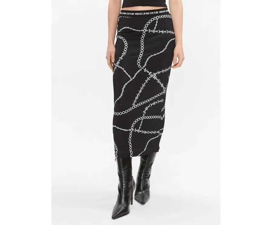 obrazek 1 Versace Jeans Couture Spódnica ołówkowa 75HAE8A6 Czarny Slim Fit