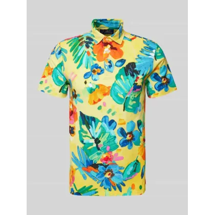 Zdjęcie Koszulka polo o kroju slim fit z wzorem na całej powierzchni