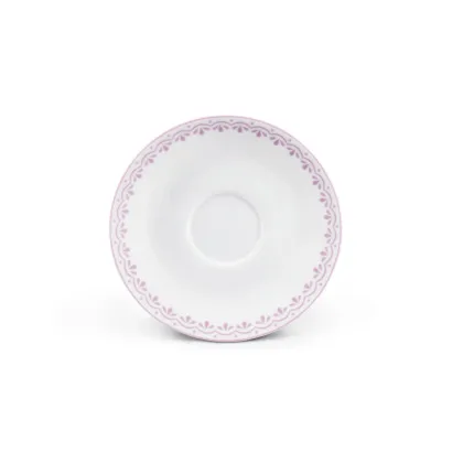 Zdjęcie Piękny spodek do filiżanki do espresso zdobiony pięknym różowym motywem – wariant 2 - Leander