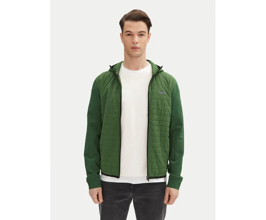 obrazek 1 Aeronautica Militare Kurtka przejściowa 251AF498F559 Zielony Regular Fit