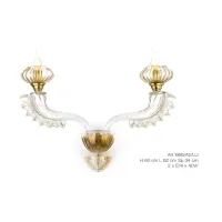 Zdjęcie Wyjątkowy kinkiet ze szkła Murano z „płomieniami” - Il Paralume Marina