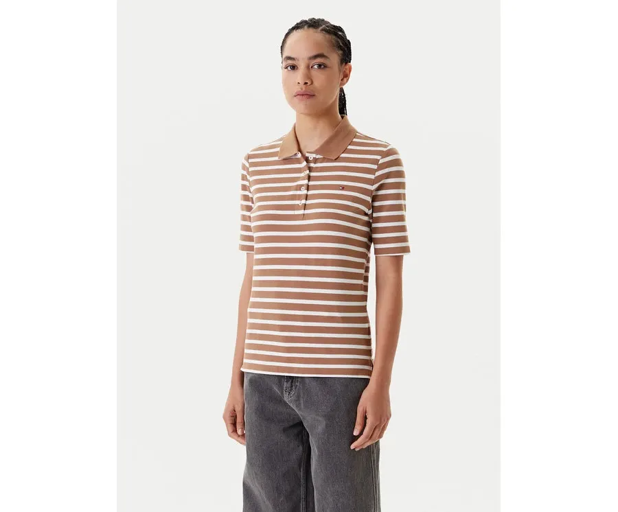 obrazek 1 Tommy Hilfiger Polo 1895 WW0WW43224 Brązowy Regular Fit