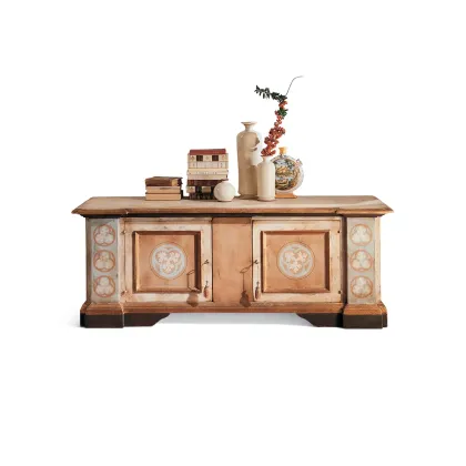 Zdjęcie Fantastyczna drewniana włoska skrzynia z centralnym schowkiem