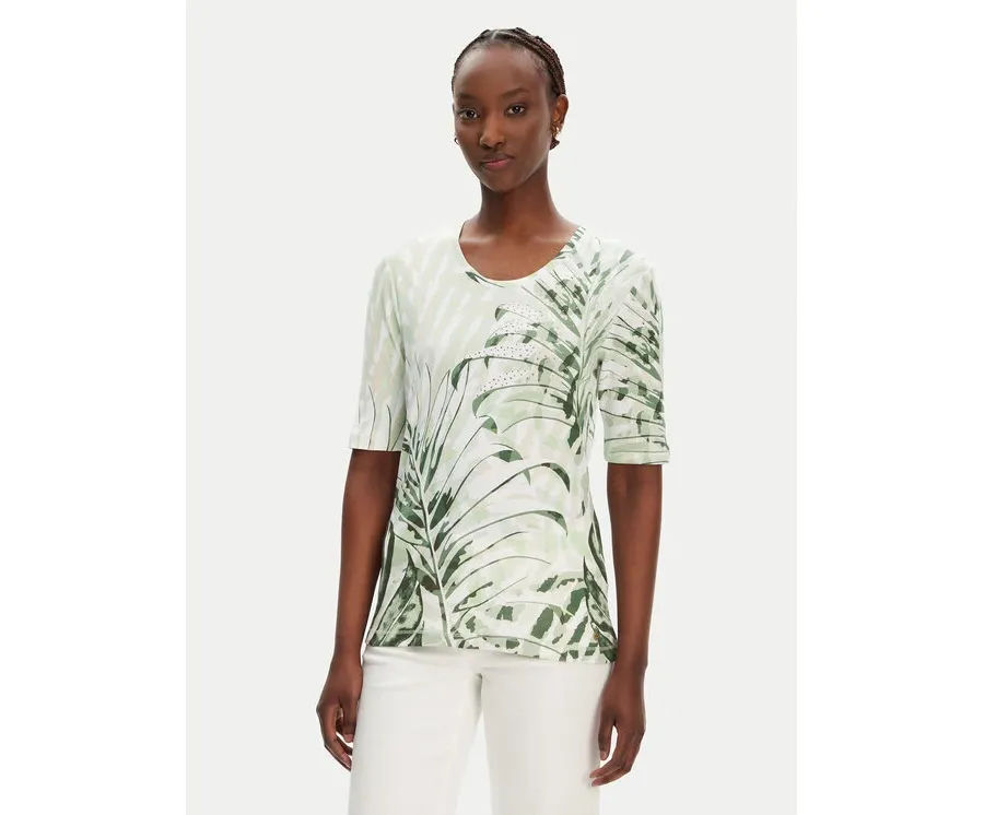 obrazek 1 Olsen Bluzka 11105126 Zielony Regular Fit