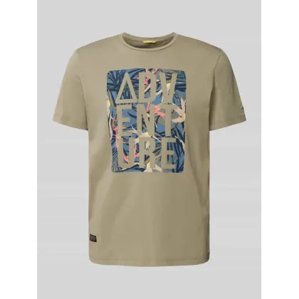 Zdjęcie T-shirt z nadrukiem z napisem i motywem
